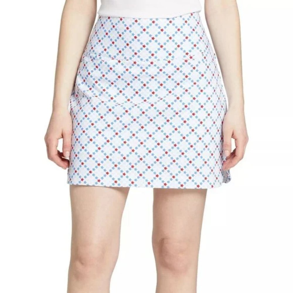 Women's Lady Hagen Golf 17" Tummy Control Skort Size Medium Stars Patriotic NEW